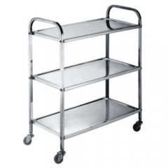0465 Dismounting Square Tube Stainless Steel Three-Layers Hot Pot Cart
